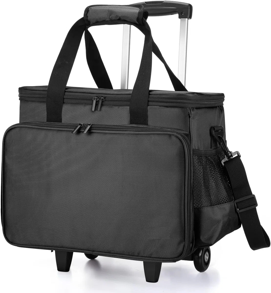 Naaimachinetas met Verwijderbaar Kussen - Naaimachine trolley - Rollende Naaimachinetas - Trolley Koffer voor Naaimachine en Extra Naai-accessoires - Zwart