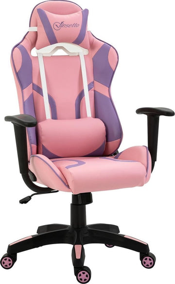 Bureaustoel - Ergonomische bureaustoel - Game stoel - Gaming stoel - Roze/Paars