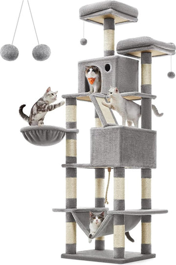 Krabpaal voor zware katten - Hoge krabpaal - Krabpaal boomstam - Kat toren - Krabpaal plafond - Stevige krabpaal - Krabpaal voor katten - XXL - Katten verblijf