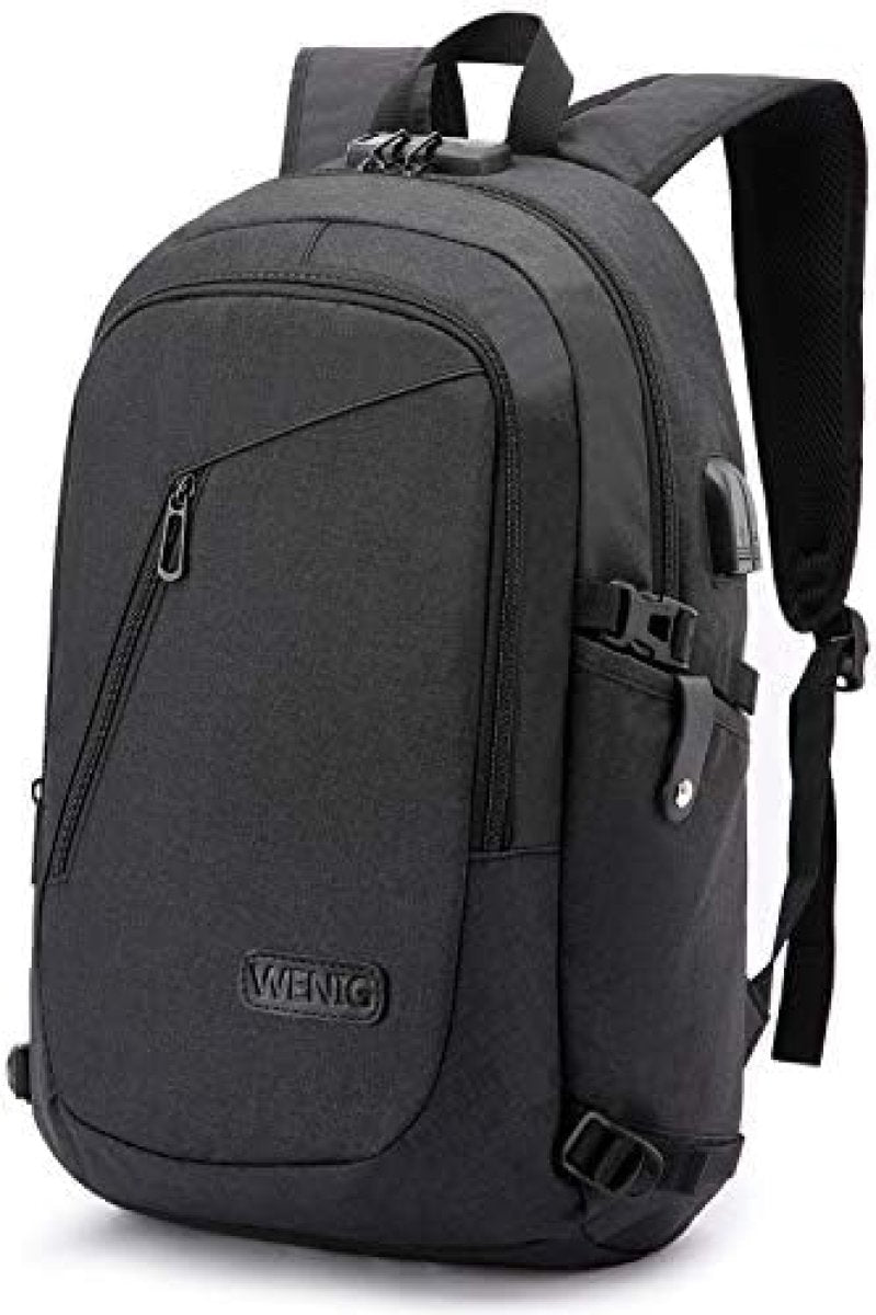 Laptop Rugzak, Zakenreizen Anti-diefstal Rugzak voor Mannen Vrouwen met USB-poort Oplaadvergrendeling, Slank Duurzaam Waterbestendig College School Boekentas Computertas Geschikt voor 15,6 inch laptop Notebook