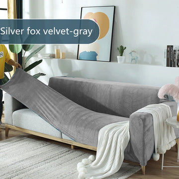 Stretch Bankhoes voor 3-zitsbanken (190-230 cm) - Bescherming en Stijl voor Uw Zetel - Vlekbestendig, Comfortabel en Eenvoudig Onderhoud-grijs