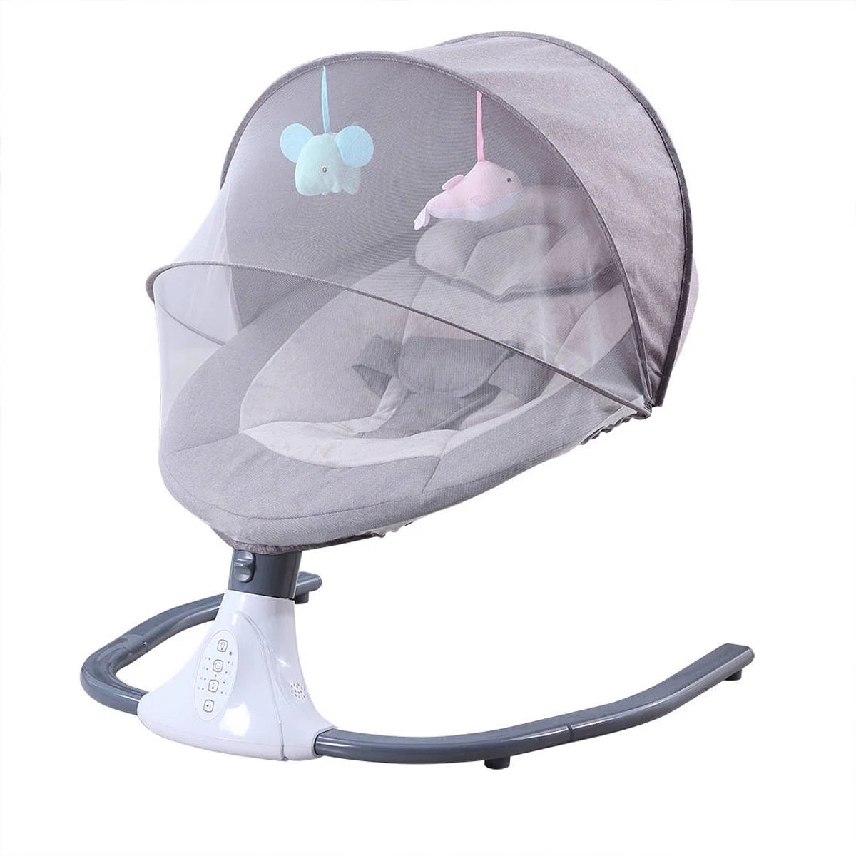 Ultieme Slimme Elektrische Wipstoel - Verstelbaar, Comfortabel en Stijlvol - Babyschommel voor Baby's - Grijs