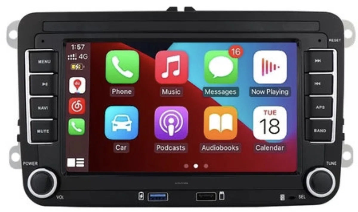 Autoradio Android 12 Voor VW Polo/Golf/Seat/Skoda 2003-2015 2GB+32GB CarPlay/Auto/WiFi/RDS/GPS/DSP/NAV