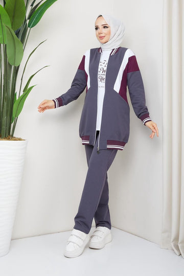 Lange trainingspak voor hijab islamitic pak Official Trainingspak Track suit Dames Trainingspak Dames Set Merk MMH Set Fashion Casual Trainingspak Dames Kleding -M