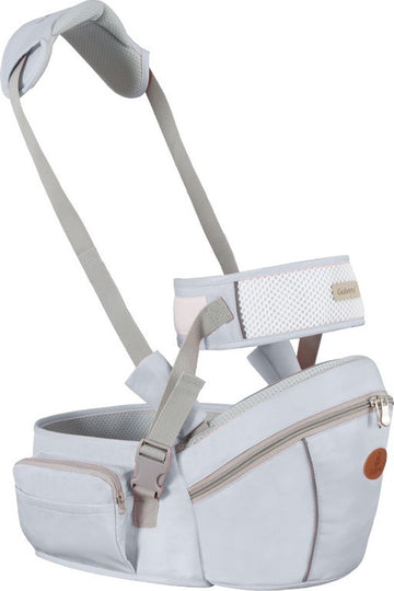 Baby Heupdrager met Extra Band en Nek Band – Grijs – Heupsteun voor Baby en Peuter – Draagtas met Veiligheidsband tegen Rugklachten – Kind Hip Seat Carrier