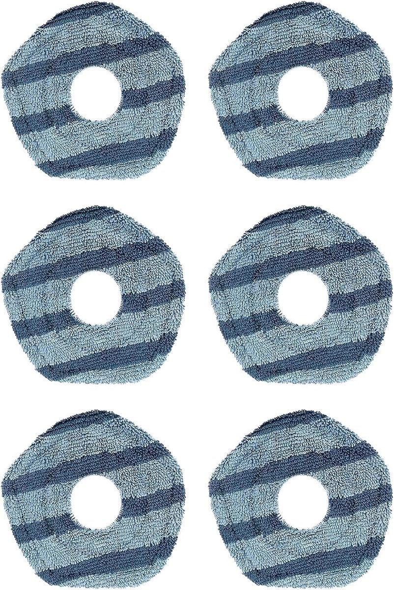 6 Stks Wasbare Mop Doeken voor Eufy X10 Pro Omni voor eufy X9 Pro Robot Stofzuigers, Zachte Vervanging Dweilen Pads