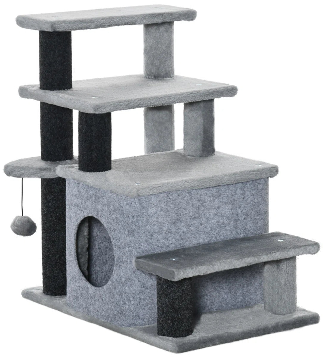 Kattentrap - Krabpaal - Kattenkrabpaal - Huisdierentrap - Hondentrap - Trapje - Opstapje - 60 x 40 x 66 cm