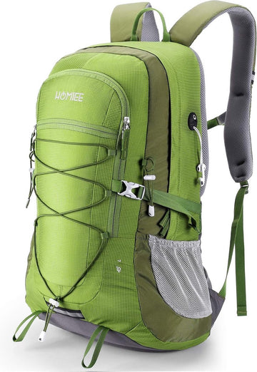 Wandelrugzak, 45 liter, waterdichte rugzak voor heren en dames, trekkingrugzak, reisrugzak, outdoorrugzak met reflecterende strepen, voor wandelen, fietsen, klimmen, bergbeklimmen en reizen