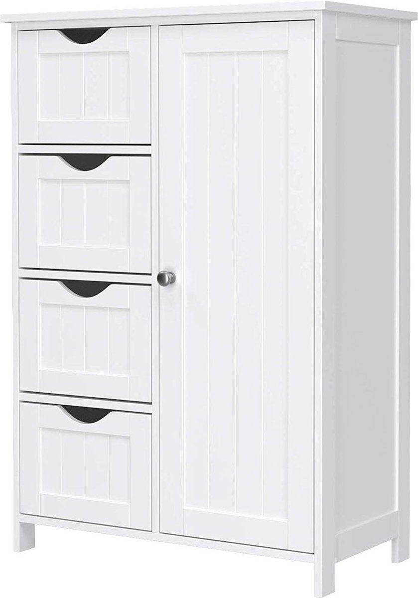Songmics - Kast met 4 Korven en Deur - Wit
