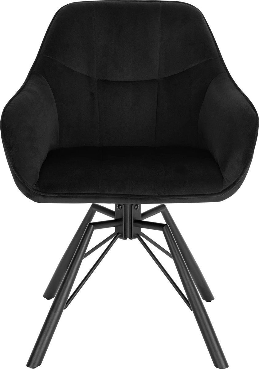 Luxe Stoel - Bureaustoel - Fauteuil - Stoel - Luxe Eetkamerstoel - Lounge Stoel - Zwart