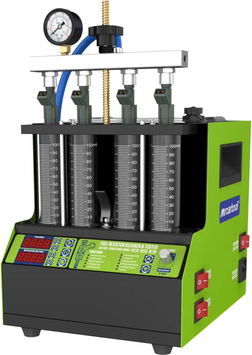 Brandstofinjector-Reiniger - Tester - 4 Cilinders - Ultrasone Nozzle - Reinigingsmachine voor Brandstof injector
