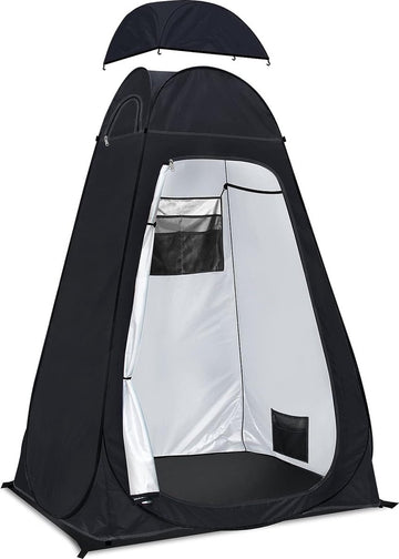 Camping Toilettent riggoo Douchetent Pop-up Veranderende Tent Privacy Toilet Kleedkamer Opbergtent Mobiele Outdoor Toilettent voor Camping & Strand, met Draagtas (UV 50+)