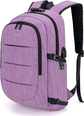 Rugzak - 34 Liter - Rugtas - USB Oplaadpoort en Slot - 14/15,10 Inch Laptoptas - Waterdicht Antidiefstalrugzak - Paars
