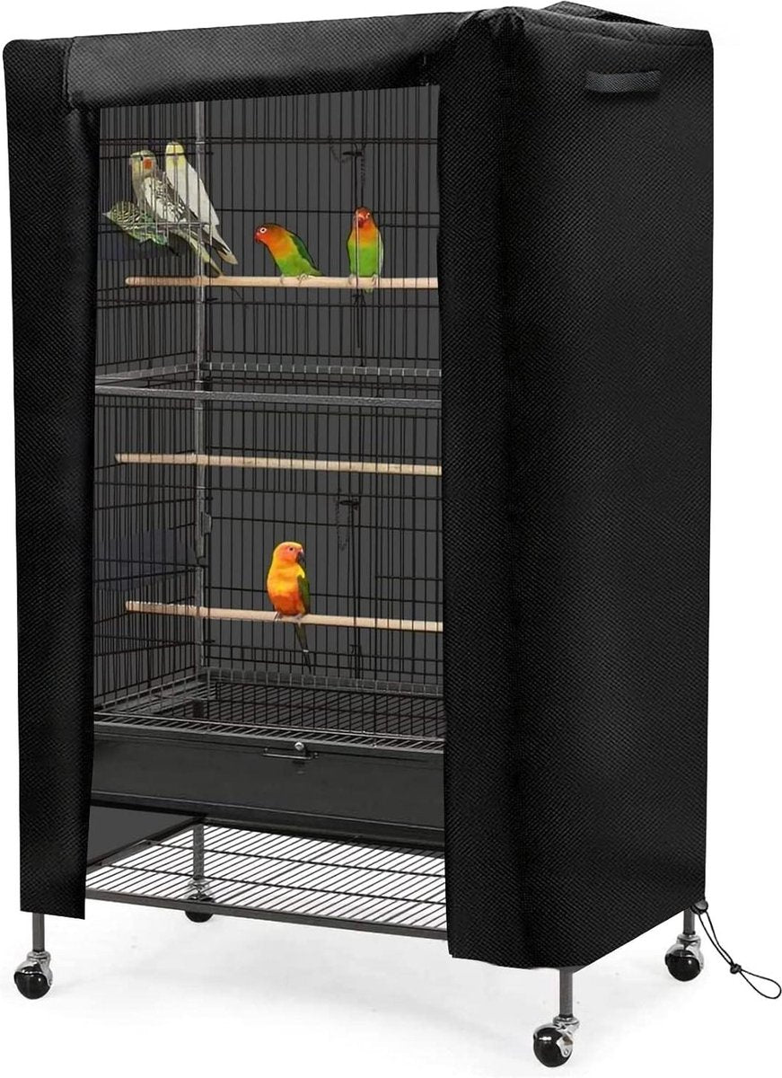 Vogelkooihoes schaduw ademend 420D Oxford-doek slijtvast duurzaam grote vogelkooibescherming 's nachts (82 x 55 x 98 cm) Vogelkooi