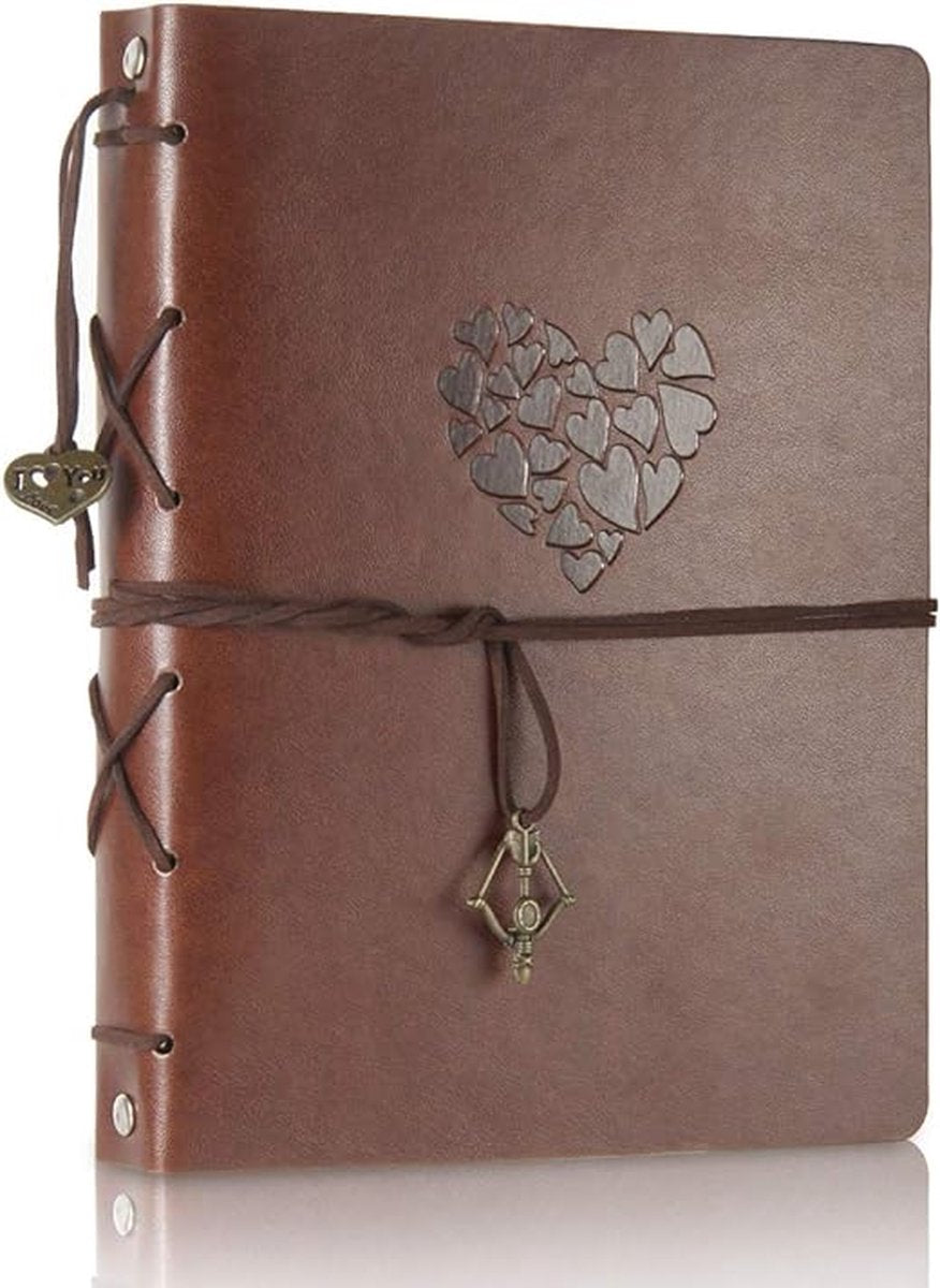 Lederen Fotoalbum Doe Het Zelf Plakboekalbum Foto Boek Bruiloft Gasten Boek Vintage Photo Album Scrapbook 60 Zwarte Pagina's voor Kerst Verjaardag Jubileum Cadeau voor Moeder Vrouw Man Vriend