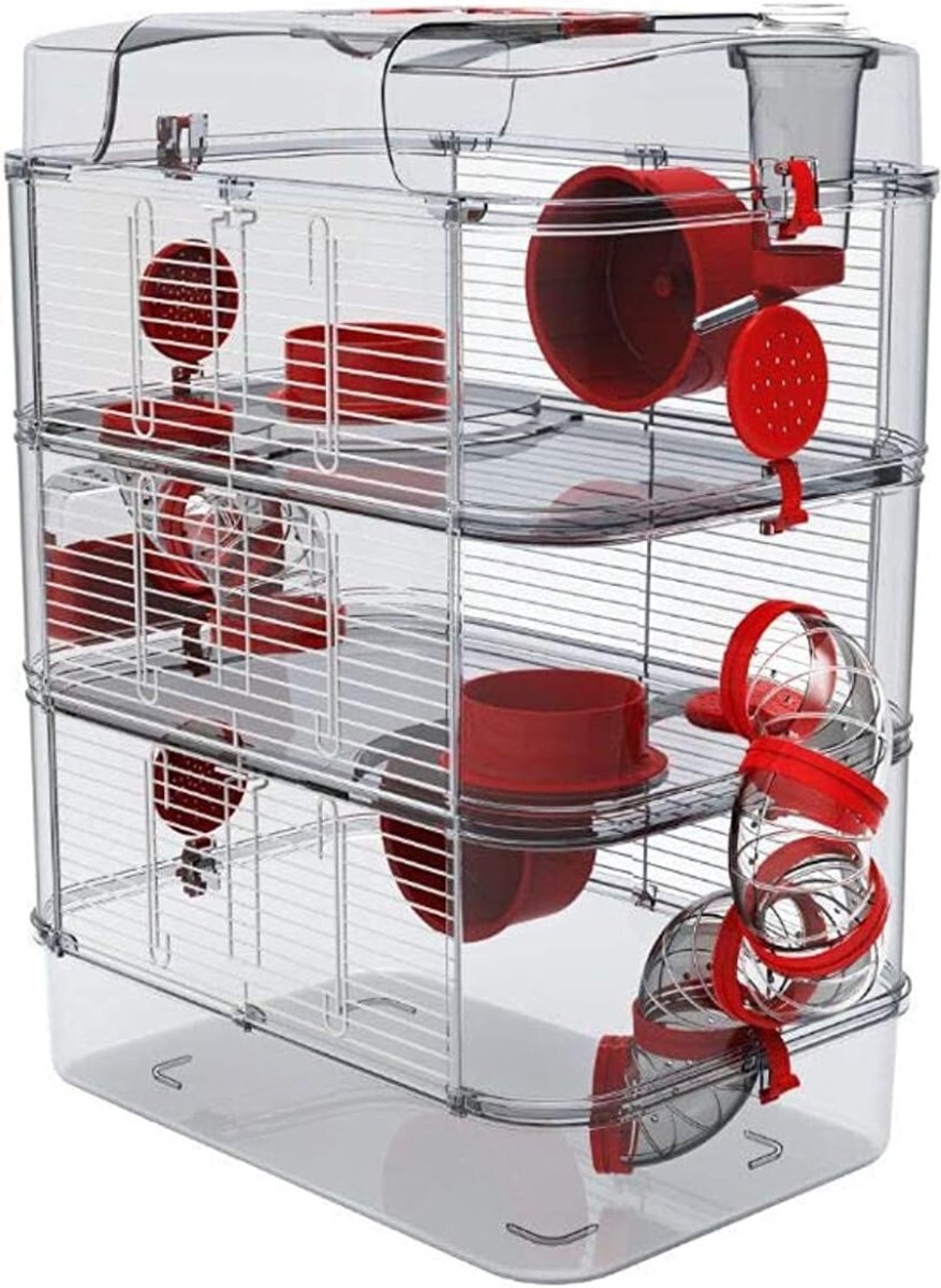 Hamsterkooi met Hamsterspeelgoed - Rattenkooi - Hamster Kooi - Hamster Huisje - Knaagdierhok - Knaagdierenkooi