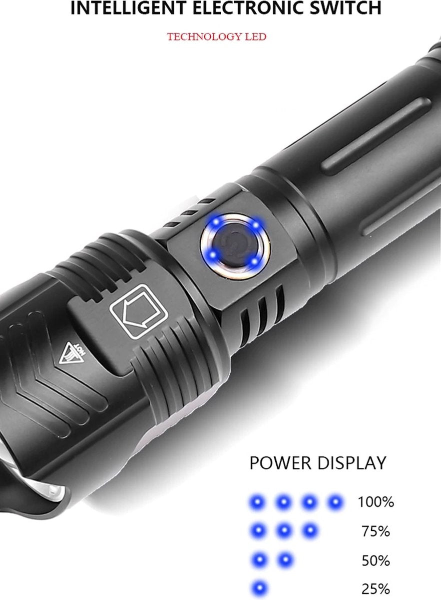 Professionele Oplaadbare LED Zaklamp AOS Light XHP 110.2 4700 Lumen
