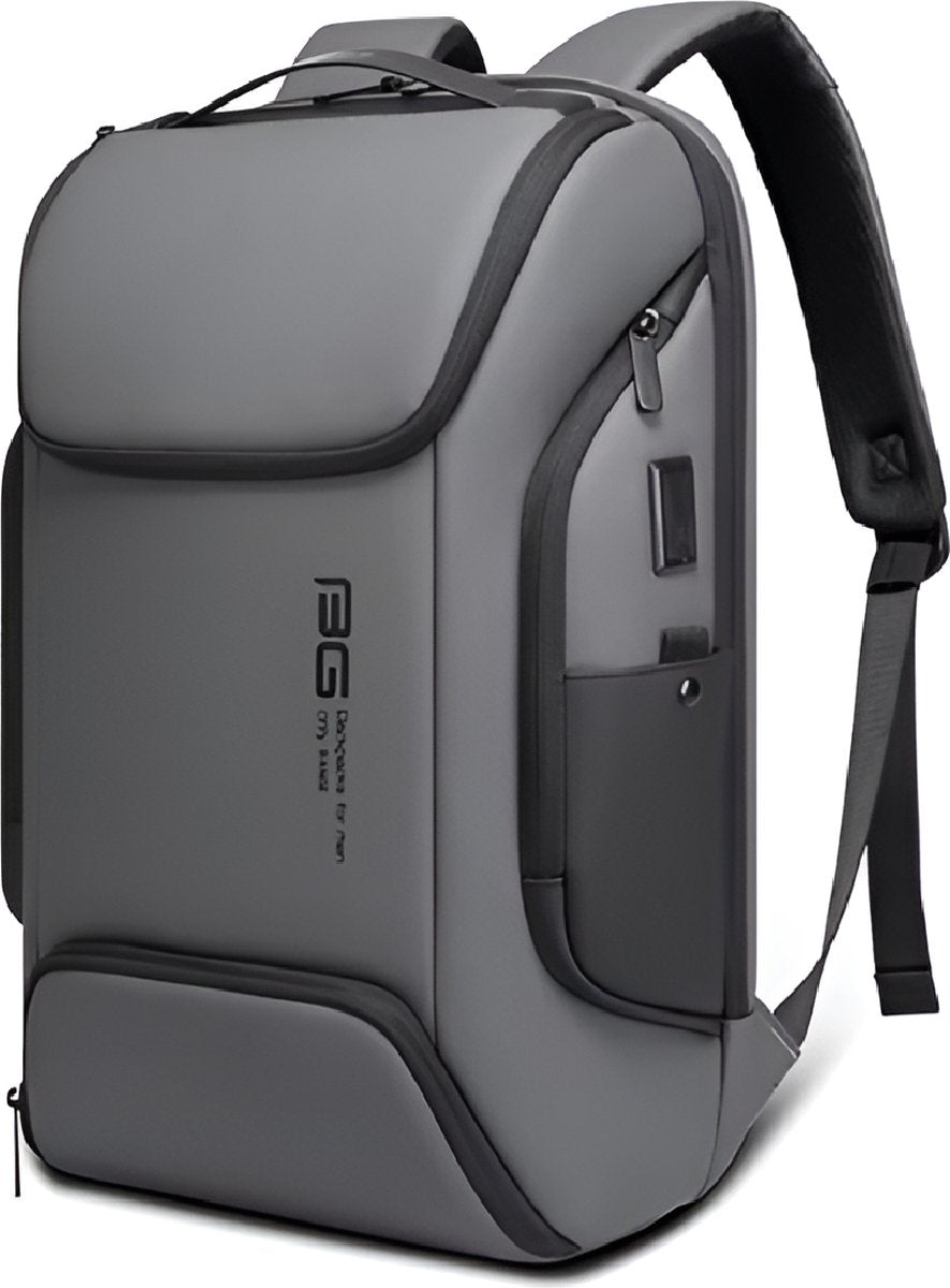 E-Shop4u - Multifunctionele USB Laptoprugzak - Waterdicht - Grote Capaciteit - Grijs - USB Oplaadfunctie