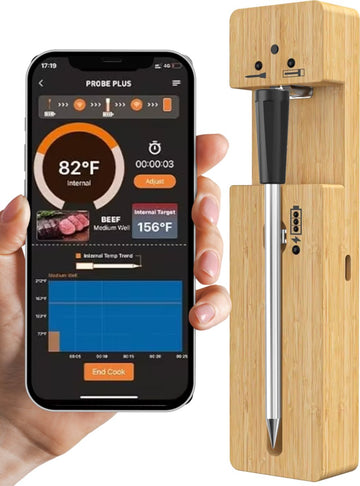Vleesthermometer - Digitale BBQ Thermometer - Bluetooth - Barbecuethermometer met App - BBQ Accesoires - Keukenthermometer