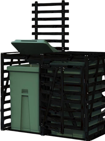 Kliko Ombouw – Containerberging – Enkele Containerkast – Containerombouw - Container Ombouw – Donker bruin