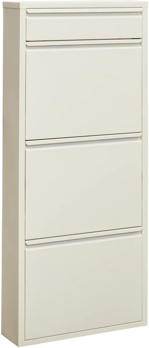 VEEHAUS® - Graham - Praktisch Schoenenrek -Schoenenrek wit - Schoenenrek met 3 Niveaus - Extra Niveau - Schoenenkast wit - Schoenenrek metaal industrieel - Metaal - 50 x 114 x 15cm -Wit
