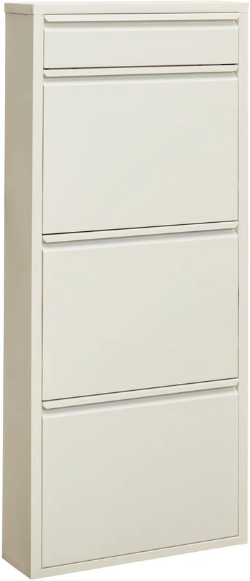 VEEHAUS® - Graham - Praktisch Schoenenrek -Schoenenrek wit - Schoenenrek met 3 Niveaus - Extra Niveau - Schoenenkast wit - Schoenenrek metaal industrieel - Metaal - 50 x 114 x 15cm -Wit
