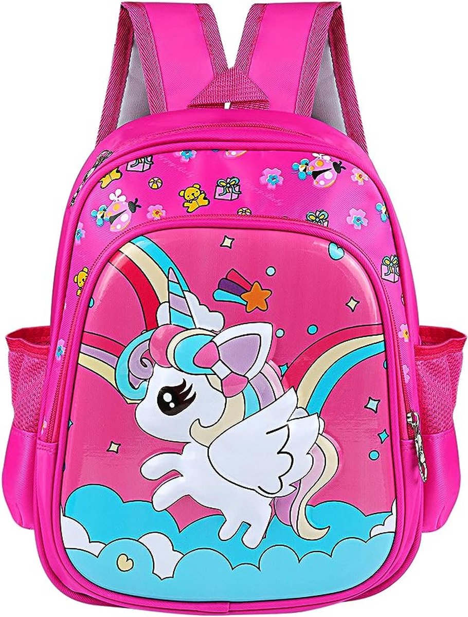 Kinderrugzak, schoolrugzak, grote schooltas voor meisjes, waterdicht, licht, kinderrugzak voor studenten 5+ jaar