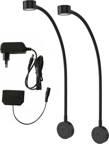 Bolt Electronics ® – Leeslamp – Bedlampje – Leeslamp slaapkamer – Flexibel – LED – 1005-A – Zwart – 2 stuks - CE 2020