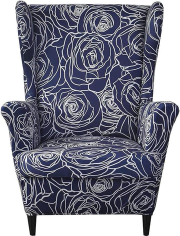 Gedrukte Wingback Stoel Slipcovers - Fauteuil Covers voor Woonkamer