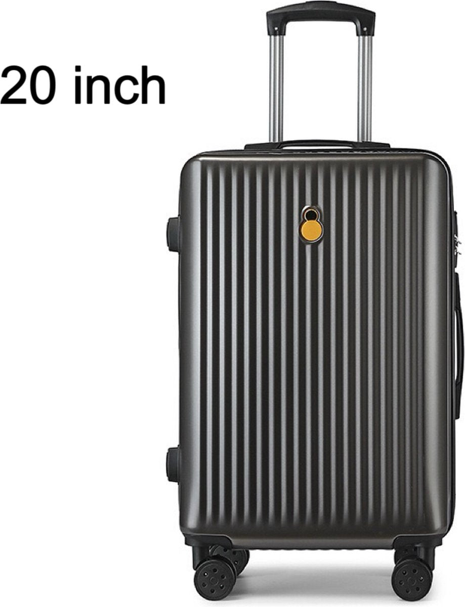 Handbagage Koffer - Reiskoffer - Koffers - Met ritssluiting - 4 wielen - 20 inch - Donkergrijs