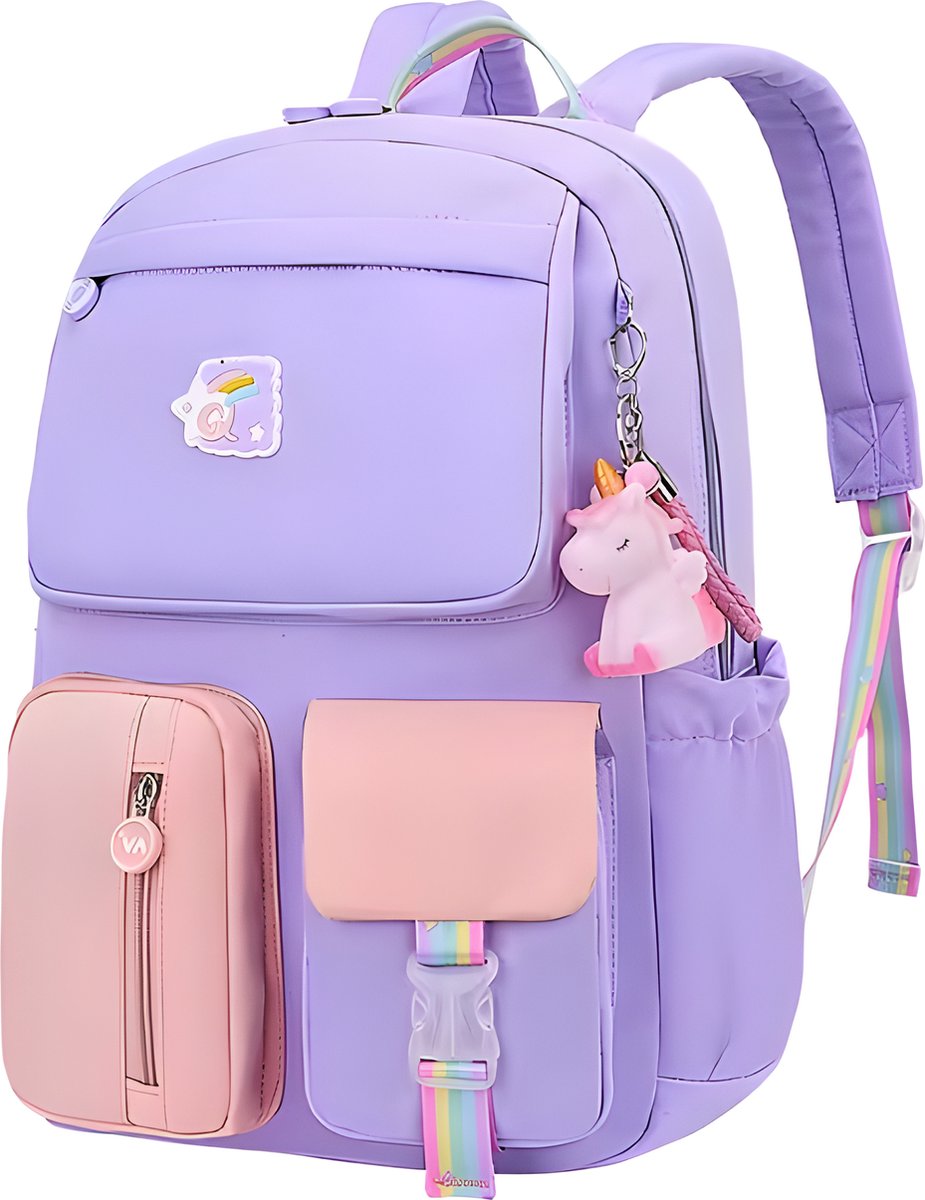 Avoir Avoir® - Stijlvolle en Comfortabele Schoolrugzak voor Meisjes, 43x30x15 cm, Basisschool rugtas, Meerdere Vakken