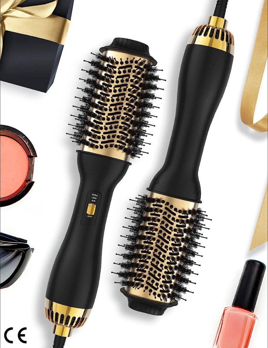 Fohnborstel Professional - 2-in-1 Heteluchtborstel voor Volume, Glans en Styling - Ionische Technologie voor Gezond Haar - Haardroger en Haarborstel in Één - Creëer Salonwaardige Looks
