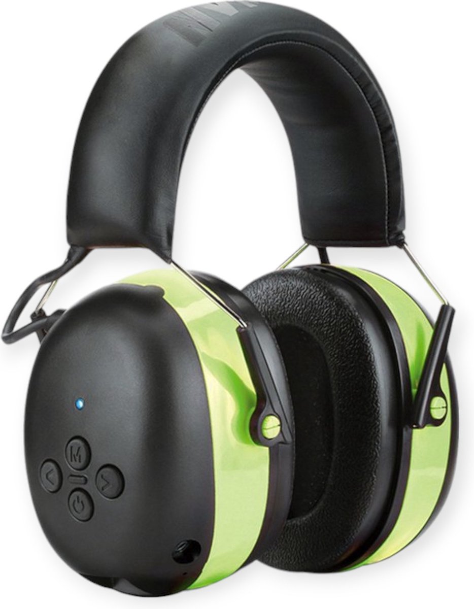 Oorkappen PROHEAR gehoorbescherming - oorbeschermers met BLUETOOTH - AUX - Bellen- OPLAADBAAR oorkappen - gehoorbescherming - Ergonomisch - Orthopedisch - Groen