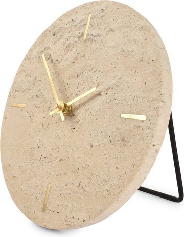 S|P Collection Tafelklok 20cm travertijn beige Zone
