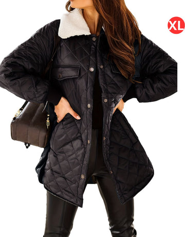 Winterjas - Parka Dames Winterjas - Winter - Volwassen - Stijlvol - Zwart - Maat XL
