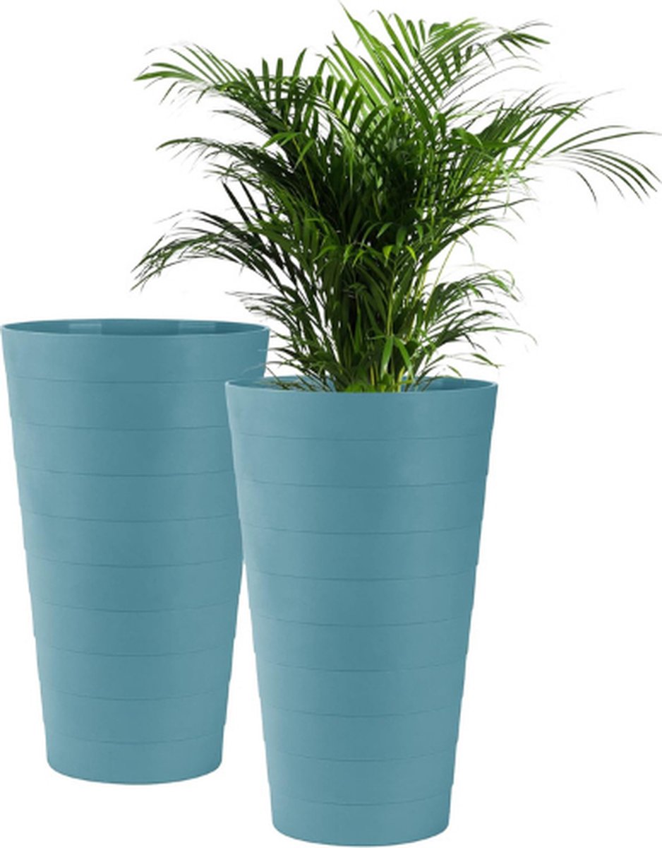 Hoge Bloempot 2stuks - Bloempotten voor binnen en buiten - 50cm Plantenbak - Bloembak - Grote Plantenpot
