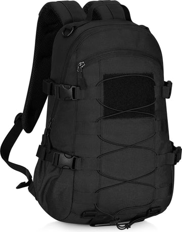Tactische rugzak, 25 liter, 1000D nylon, tactische dagrugzak, leger, wandelrugzak, Molle vechtrugzak, waterafstotend, voor heren en dames, universiteit, reizen, sport, outdoor, klimmen,