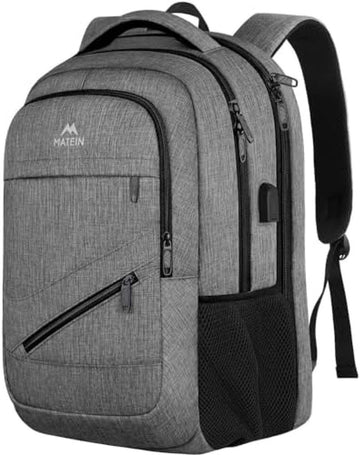 Reizen Laptop Rugzak, TSA Grote Reistas voor Vrouwen Mannen, 17 Inch Zakelijke Vlucht Goedgekeurd Carry On Rugzak met USB-Lader Poort en Bagagemouw, Duurzame College School Boekentas