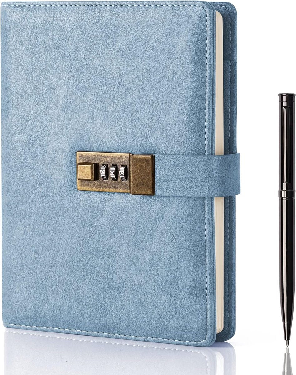Equivera Dagboek met Slot - Notitieboek met Slot - Premium Papier - Notitieblok met Slot - Cijferslot - Dagboek