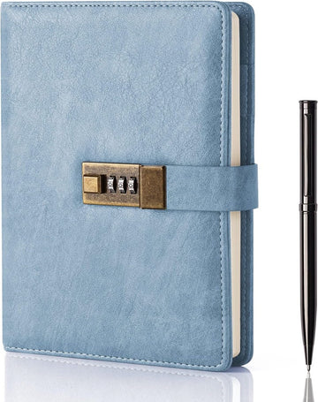 Equivera Dagboek met Slot - Notitieboek met Slot - Premium Papier - Notitieblok met Slot - Cijferslot - Dagboek