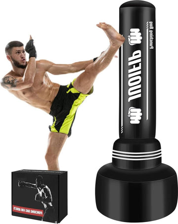 180 cm Zware Vrijstaande Bokszak voor Volwassenen - Opblaasbare Kickboks Tas voor Training MMA Muay Thai Fitness