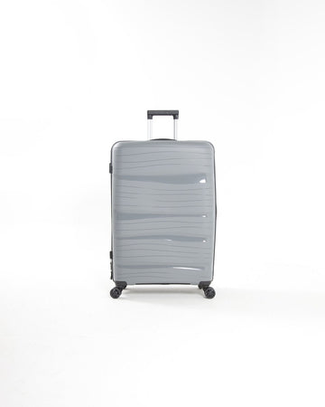 Montreal - Lichtgewicht reiskoffer - 24 inch - 65L - Compact Formaat M - 67x42x27 cm - Met ingebouwd TSA-slot - Licht Grijs