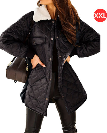 Winterjas - Parka Dames Winterjas - Winter - Volwassen - Stijlvol - Zwart - Maat XXL