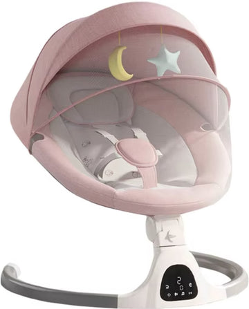 J&R Elektrische Wipstoel - Wipstoel - Babystoel - Baby Swing - Schommelstoel - Elektrisch - Afstandsbediening - Bluetooth voor muziek - Roze