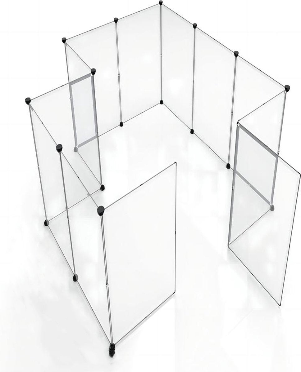 Kattenren voor Binnen - 204 x 102 x 71 cm - Konijnenren - Puppyren - Knaagdierenren - Ren voor Kitten en Puppy - Verstelbaar - Op Maat te Maken