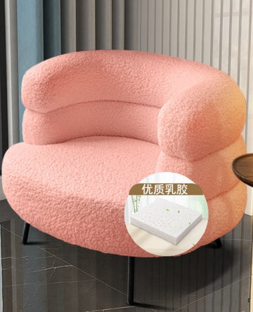 Teddy Fauteuil Halve Cirkel Roze