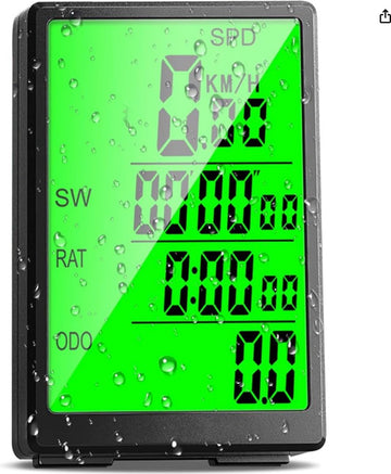 Fiets Kilometer Teller - Fietscomputer - Snelheidsmeter - Draadloos - Waterdicht - Fiets Accessoires - LCD Scherm - Stopwatch - Gemakkelijke Installatie - 31 Functies - Universeel - Zwart