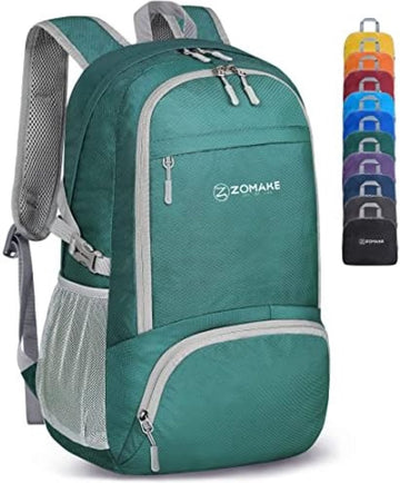 Ultra Lichtgewicht Opvouwbare Rugzak 30L, Kleine Rugzak Waterdichte Wandelrugzak, Pakbare Rugzak voor Dames En Heren,Outdoor Wandelen Camping Wandelen Reizen(Leger-groen)
