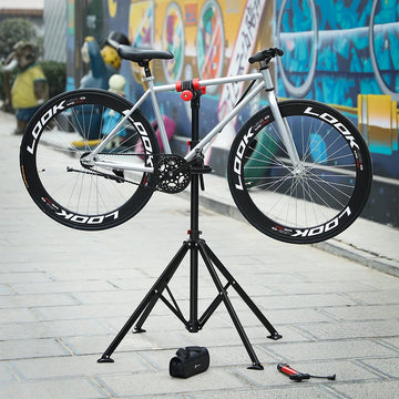 | Sterke Fiets montagestandaard met gereedschapsbakje | 360° Draaibare / Verstelbare reparatie standaard | Universele fietsstandaard | Lichtgewicht en eenvoudig draagbaar.