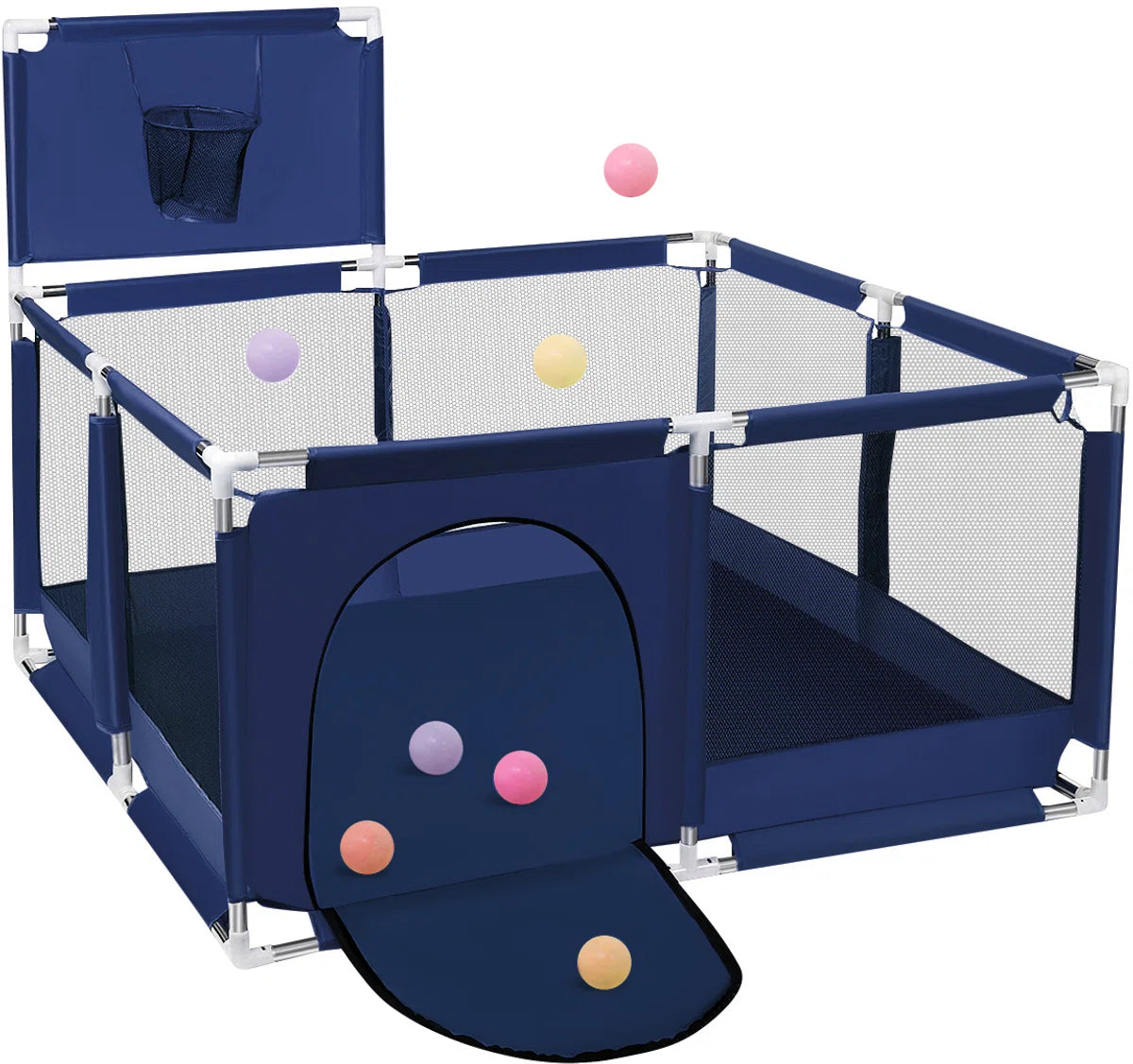 Grondbox - Speelbox - Grondbox Baby - Playpen - 128x128x66cm - Blauw